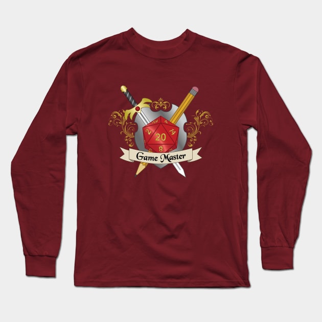 Game Master Crest Long Sleeve T-Shirt by NashSketches